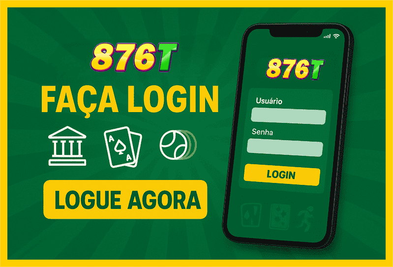 Imagem destacando login seguro na 876T para novos usuários